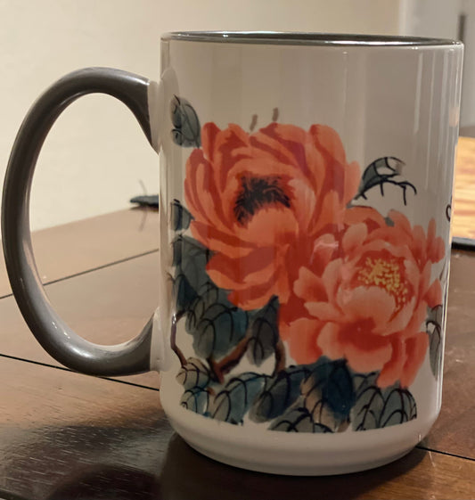 15 OZ Ceramic gray personalizable photo mug